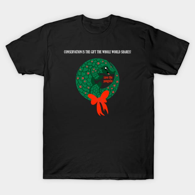 Pangolin Wreath T-Shirt by Peppermint Narwhal